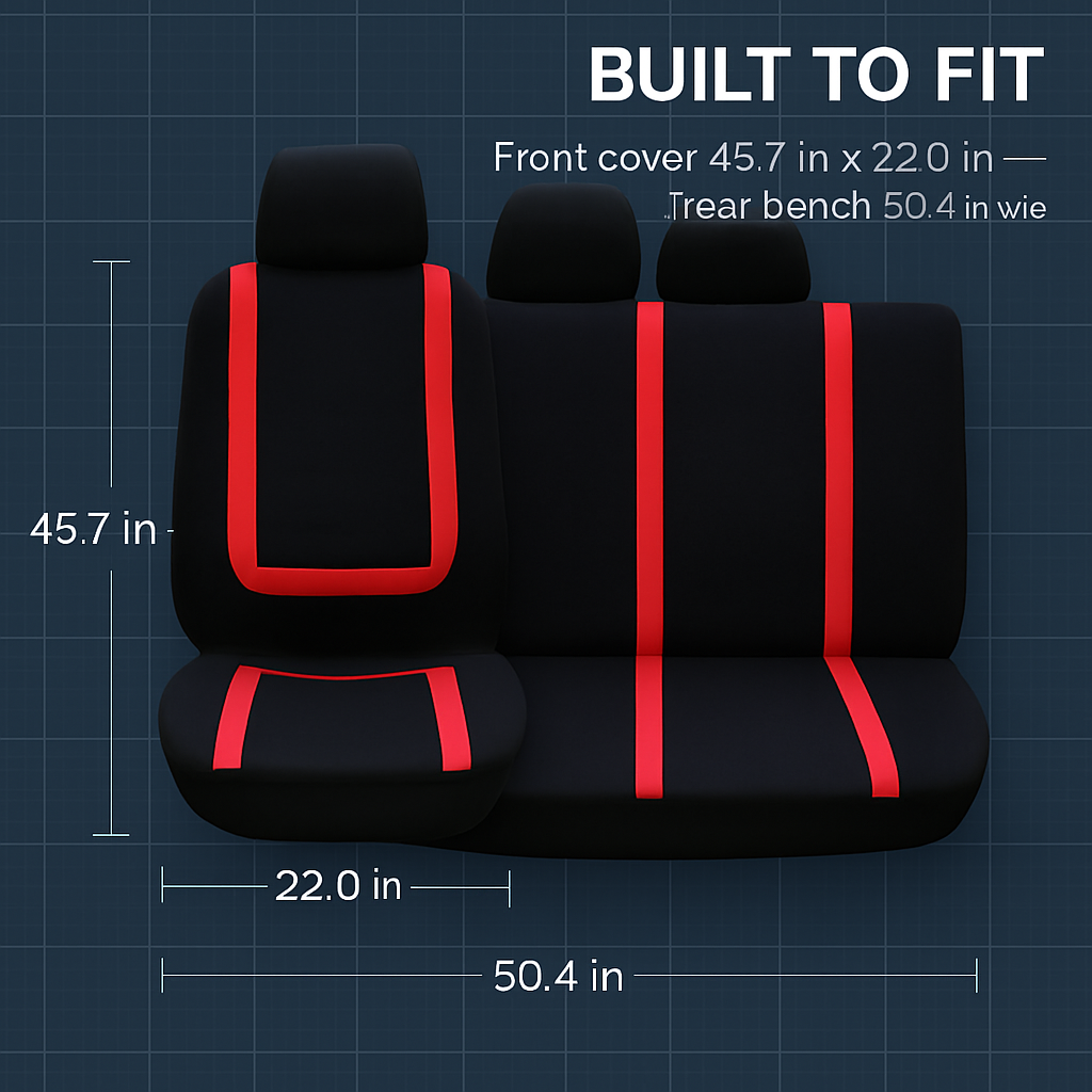 Car Seat Covers Set – Front/Rear Universal Fit