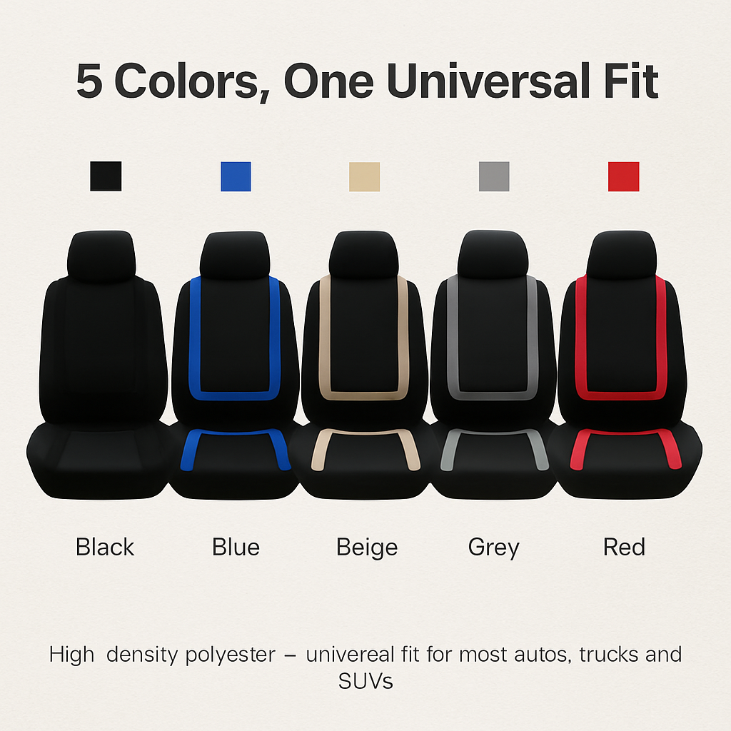 Car Seat Covers Set – Front/Rear Universal Fit
