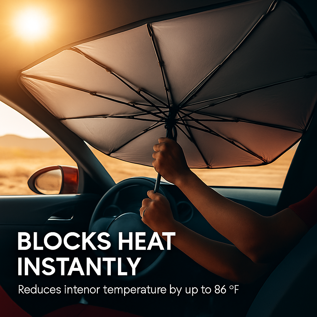 Foldable Car Sunshade Umbrella for Windshield Protection