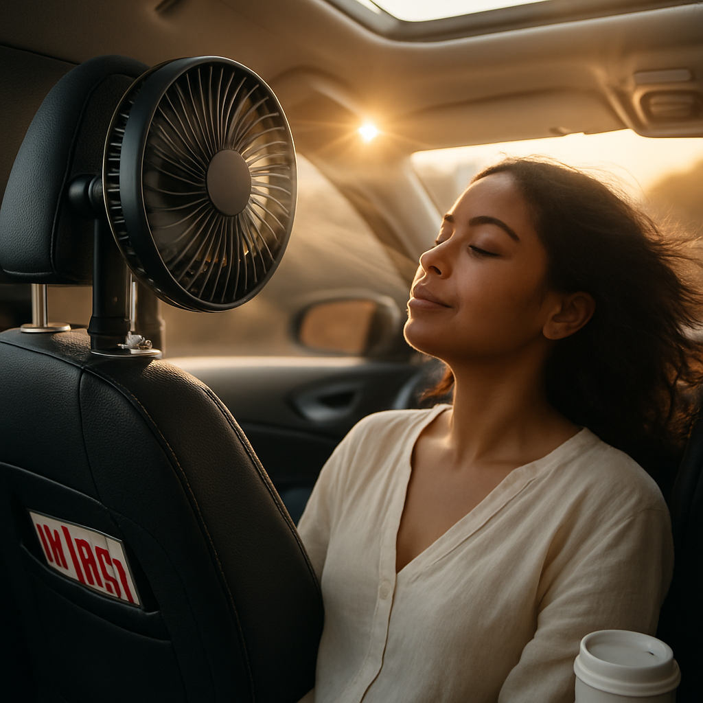 Car Cooling Fan Portable Rotatable Vehicle Fan
