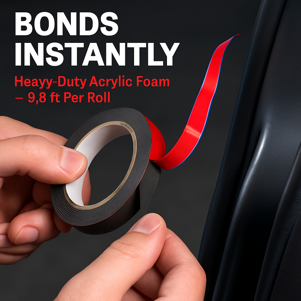 Double-Sided Foam Tape for Auto Trim - Durable Bond
