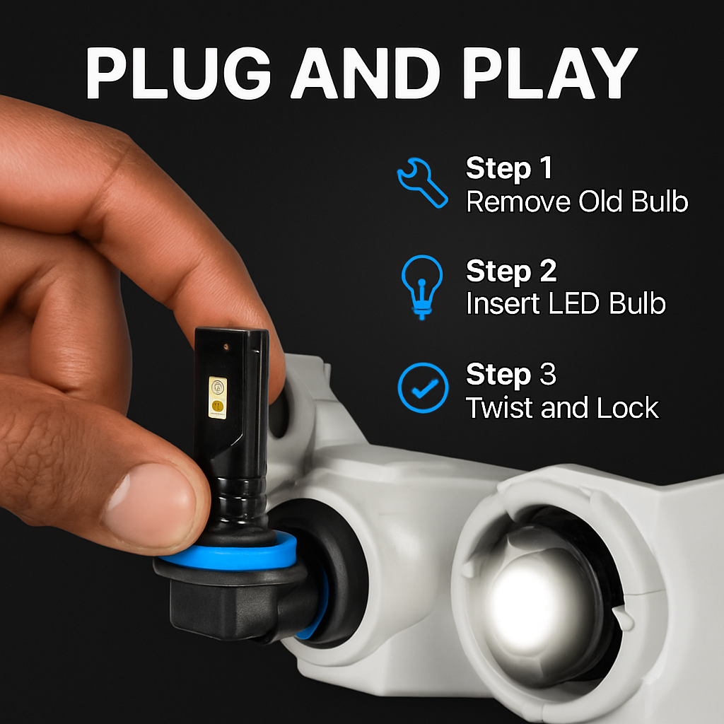 Fog Light Bulbs - Bright Replacement for Vehicles