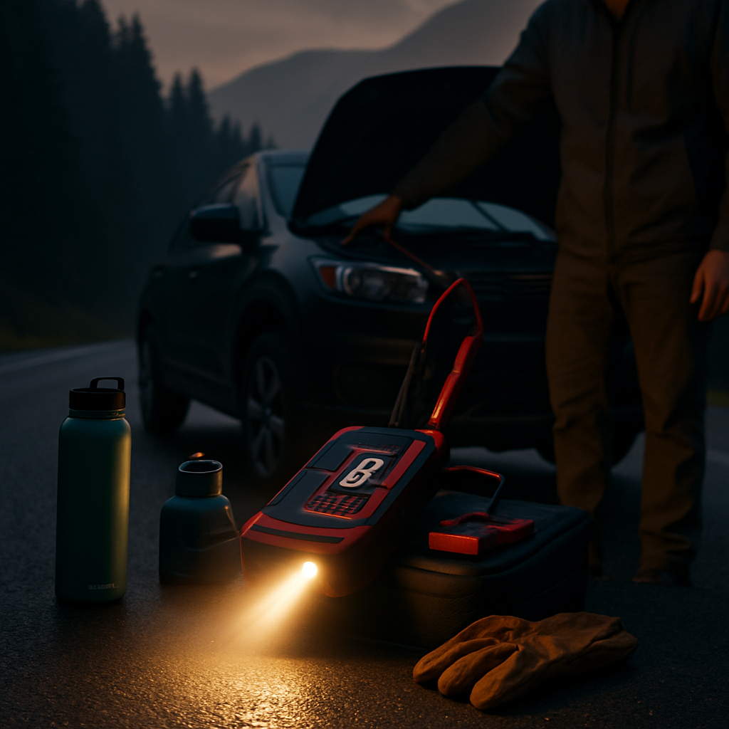 Car Jump Starter Booster with LED Flashlight
