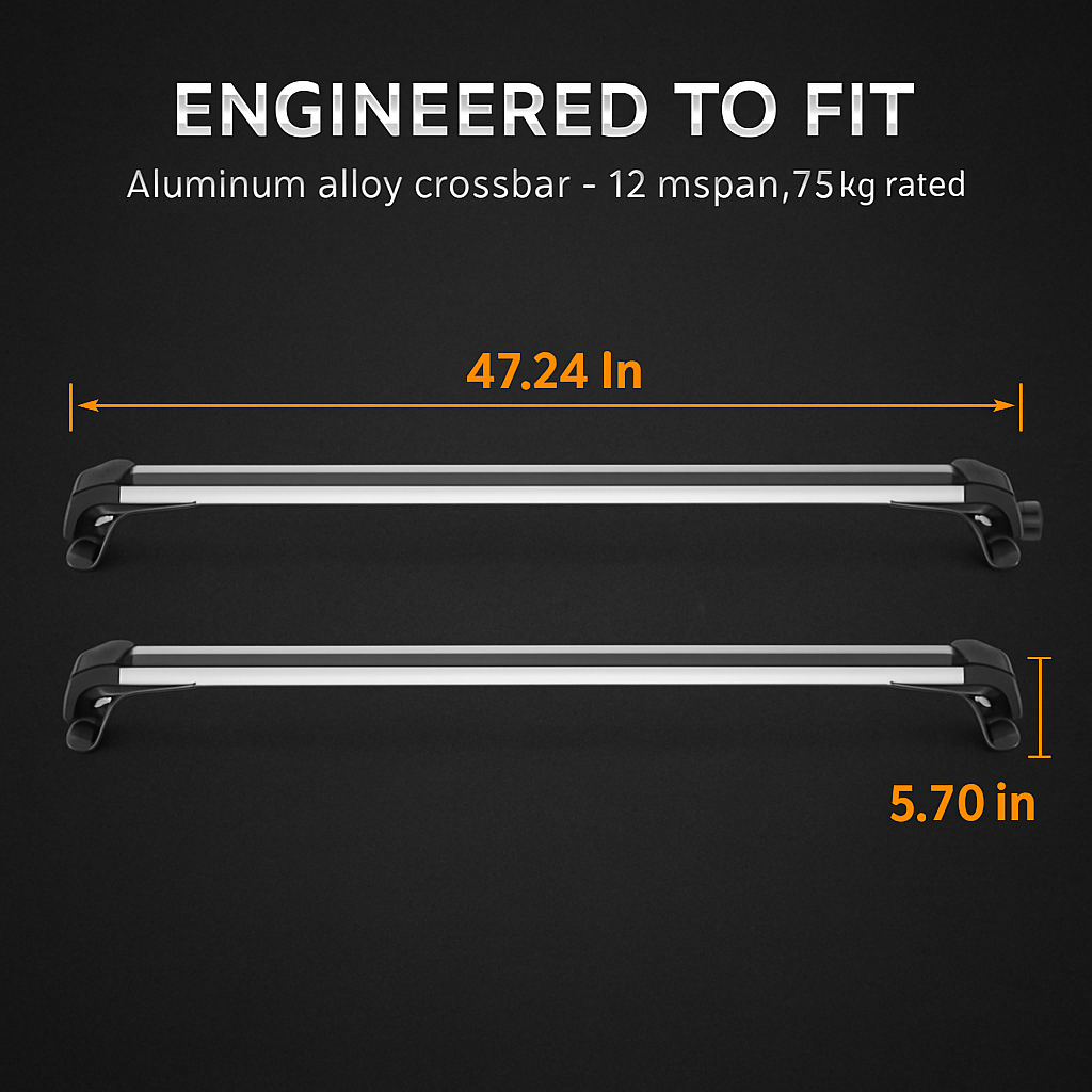 Universal Roof Rack Cross Bars 47.24in for Cars