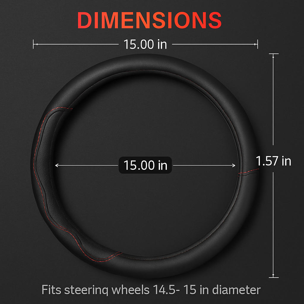 Steering Wheel Cover, Fiber Leather, Anti-Slip
