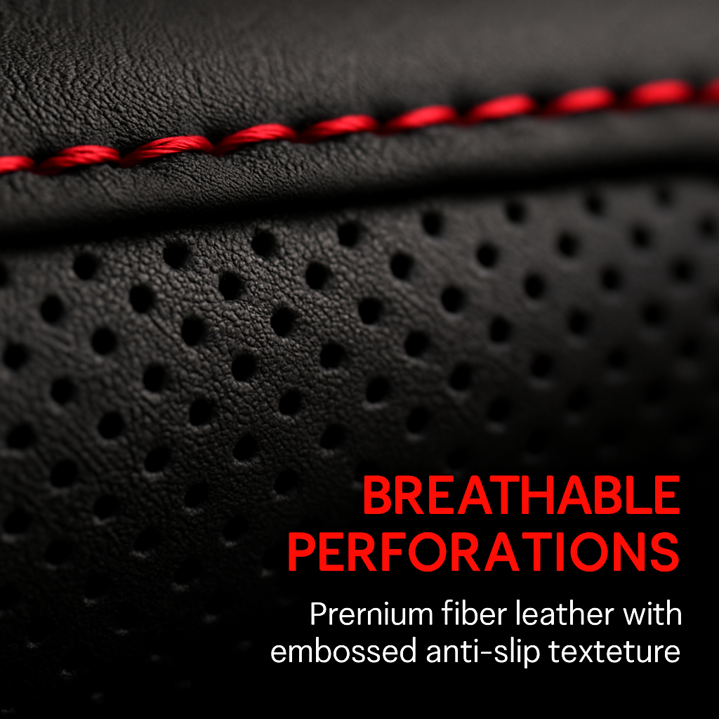 Steering Wheel Cover, Fiber Leather, Anti-Slip