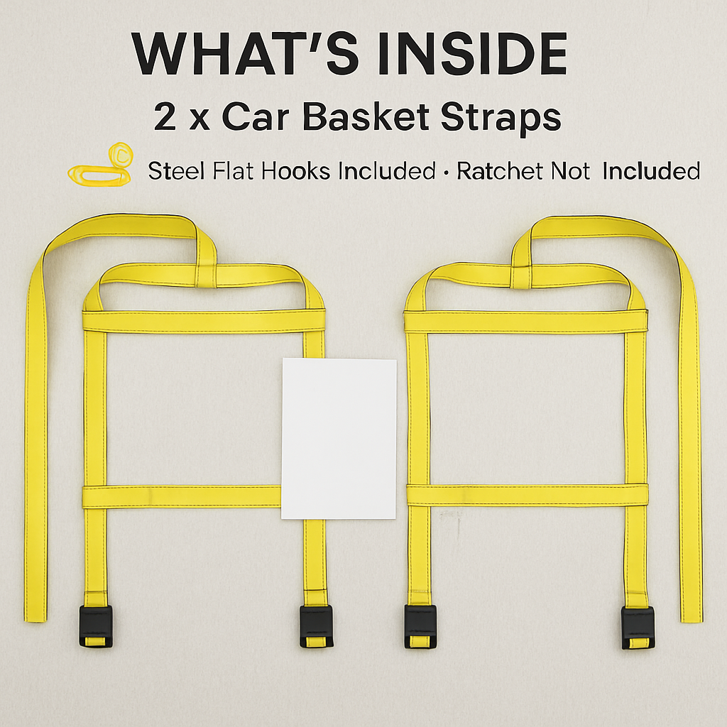 Car Basket Straps for Tow Dollies - Secure Wheel Transport