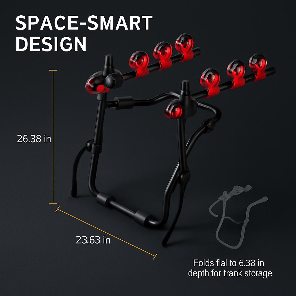 Car Bicycle Stand Rack 3-Bike Carrier Hitch Mount