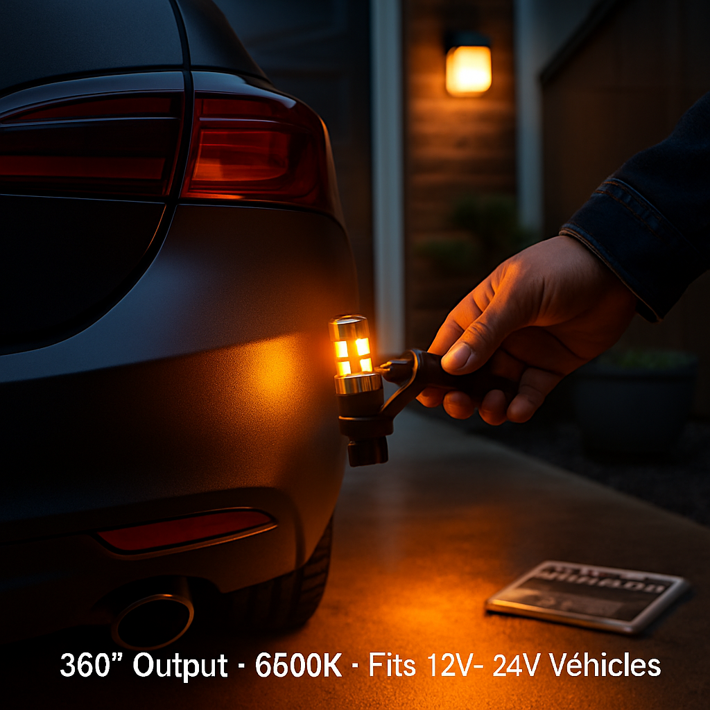 T25 3157 LED Bulbs for 12-24V Turn Signals