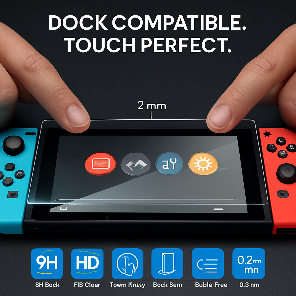 Screen Protector Tempered Glass for Nintendo Switch