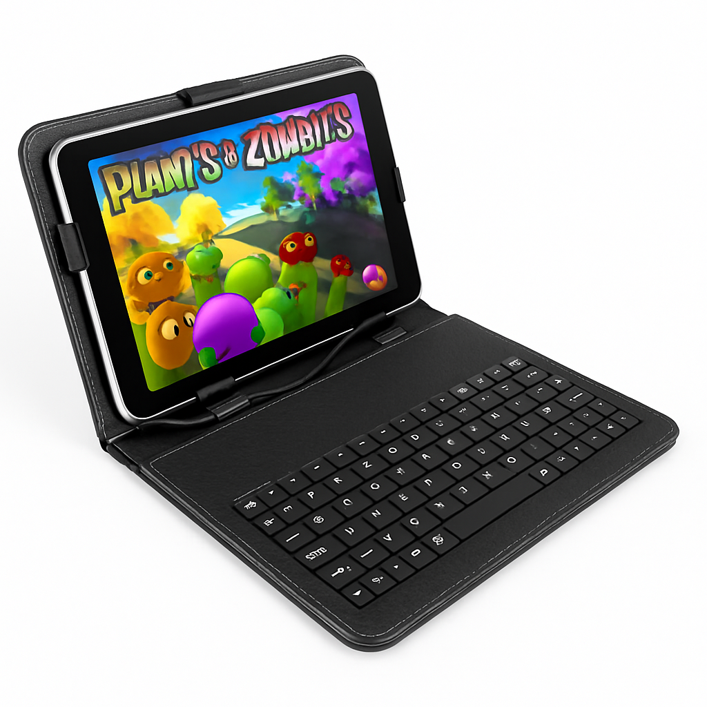 Tablet Case with Keyboard - Slim Protective Cover