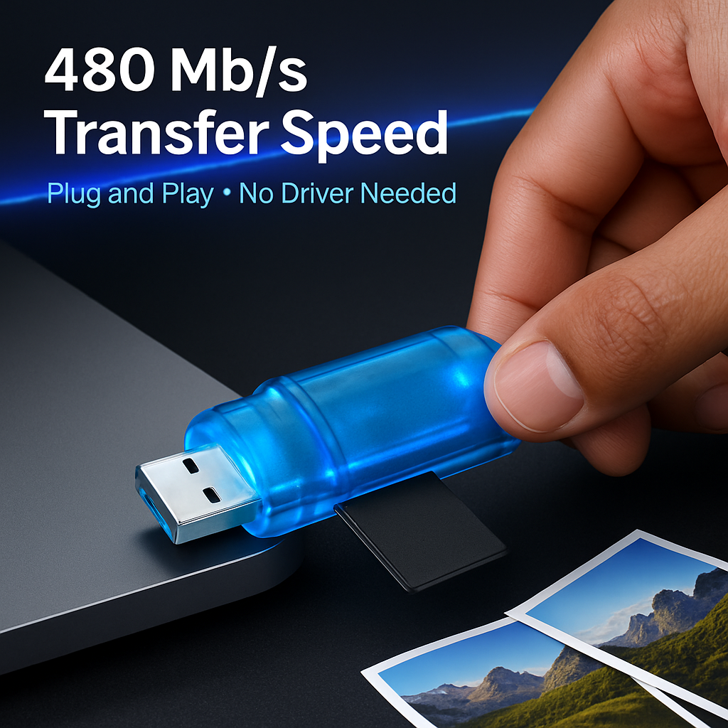 Memory Card Reader: Compact Desktop Accessory