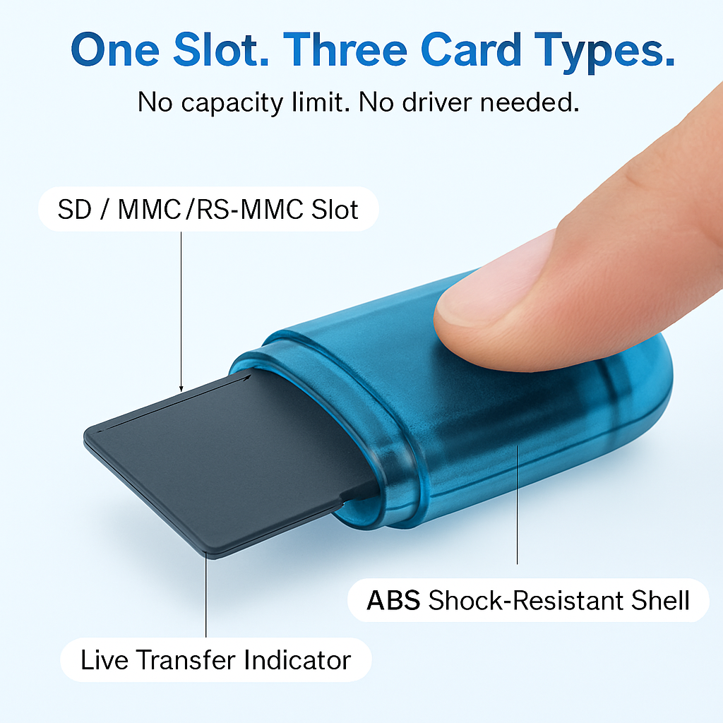 Memory Card Reader: Compact Desktop Accessory