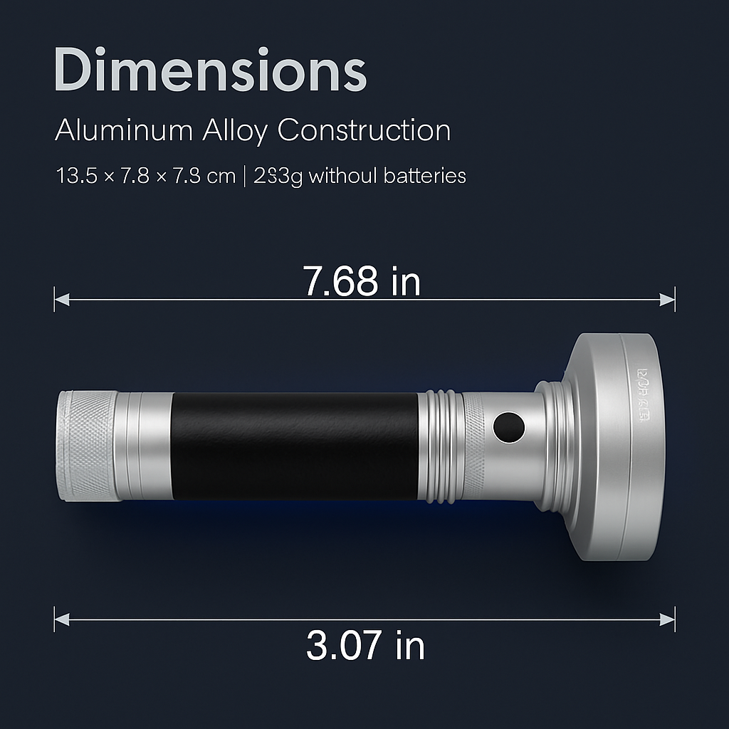 Ultraviolet Detection Aluminum Flashlight for Stains