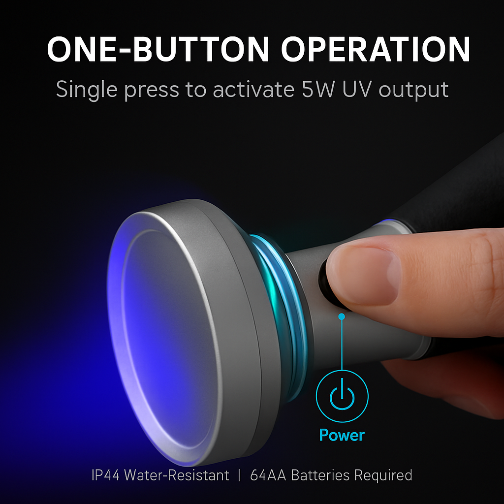 Ultraviolet Detection Aluminum Flashlight for Stains
