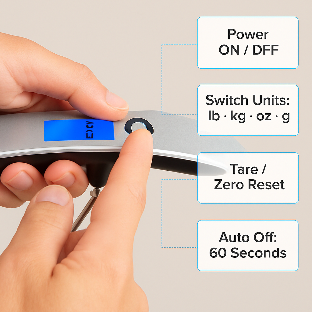 Portable Luggage Scale for Travel — Lightweight & Compact