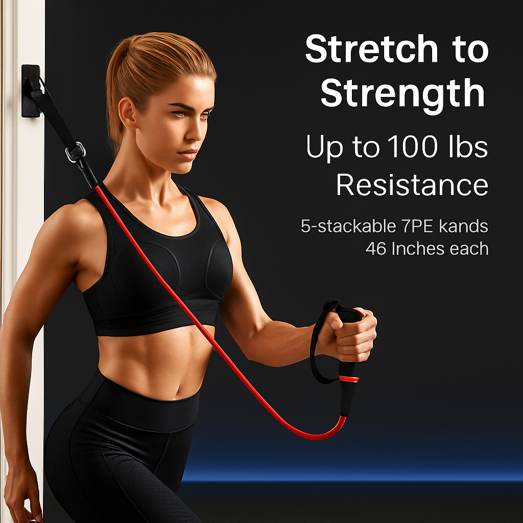 Resistance Bands Set with Door Anchor and Handles