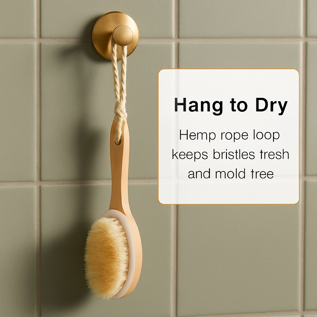 Bath Brush with Long Handle and Detachable Scrubber