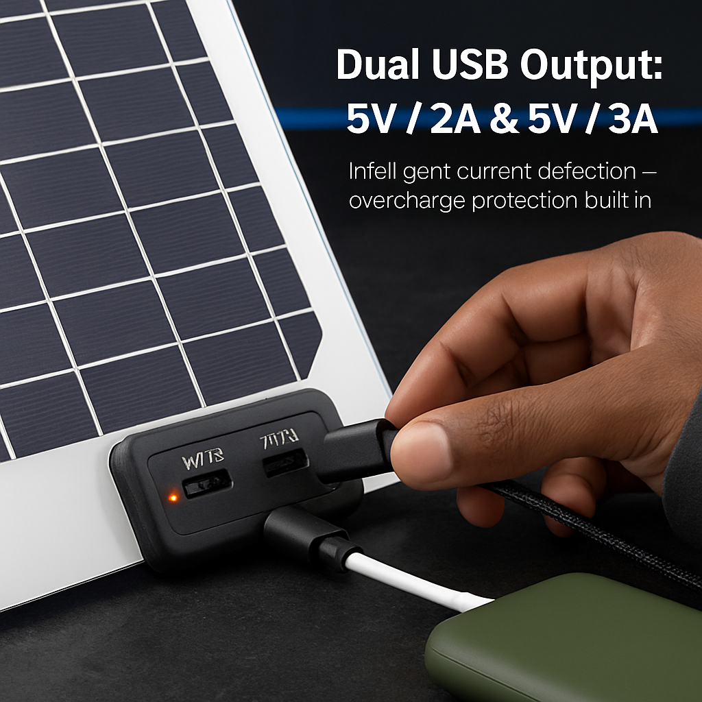 Solar Panel Charger for Vehicles, RVs, and Boats