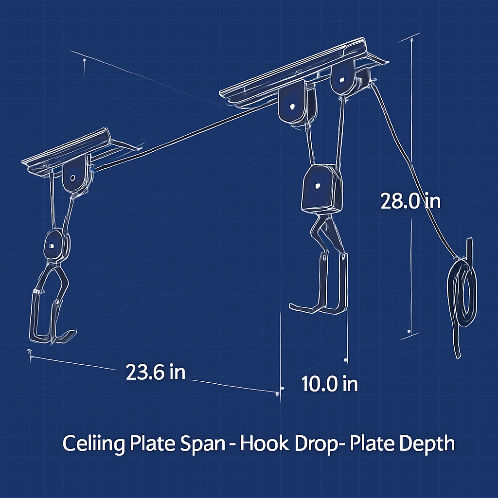 Bike Lift Ceiling Storage Rack for Bikes and Gear