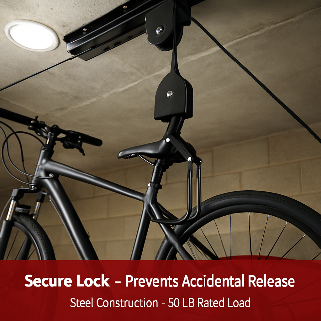 Bike Lift Ceiling Storage Rack for Bikes and Gear