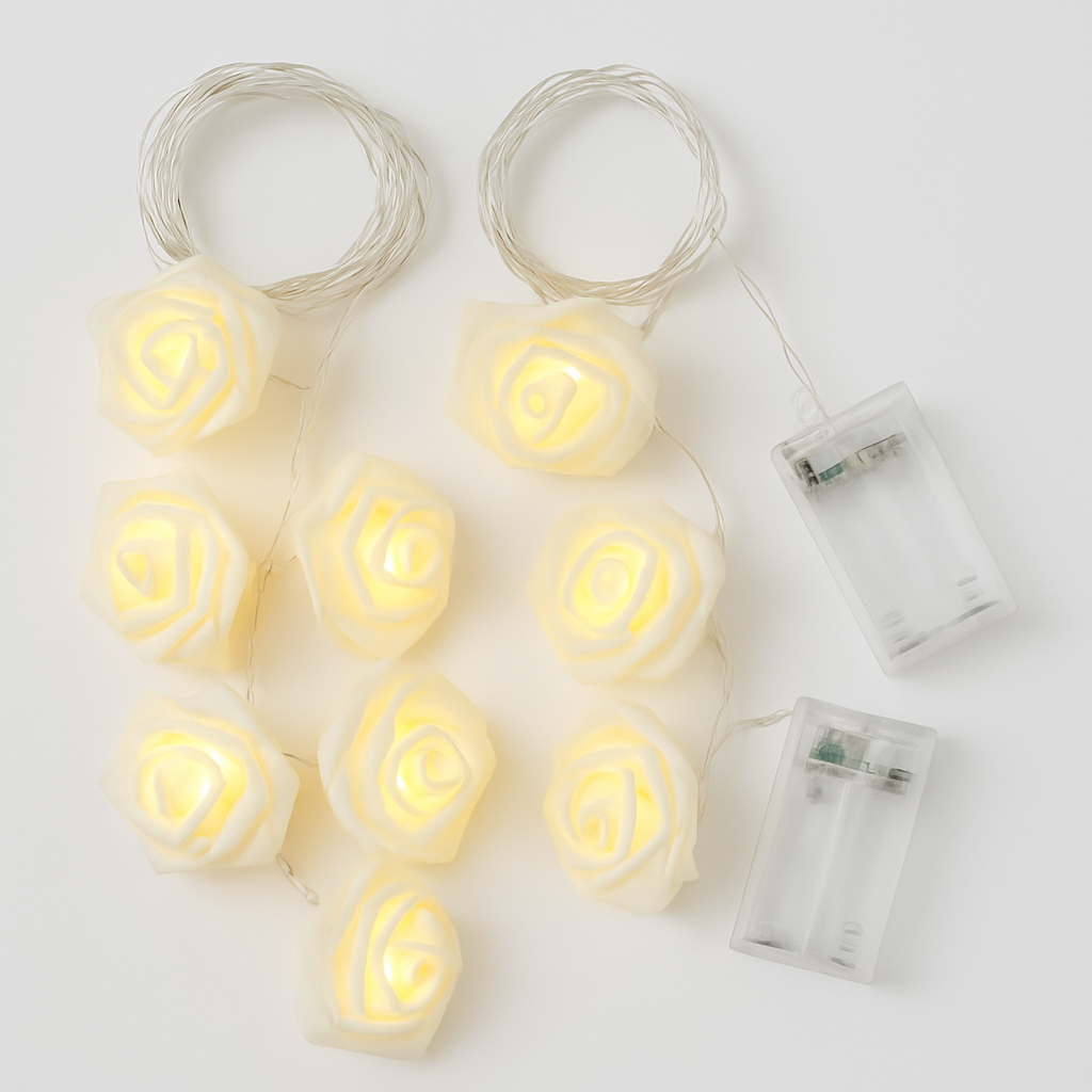 Rose Flower String Lights for Romantic Glow