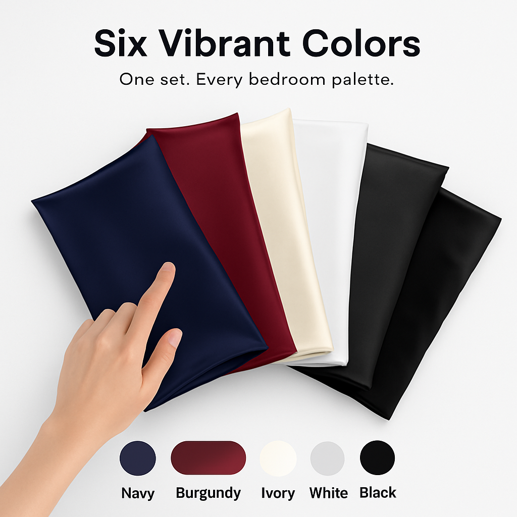 Silky Satin King Pillowcase Set for Luxurious Sleep