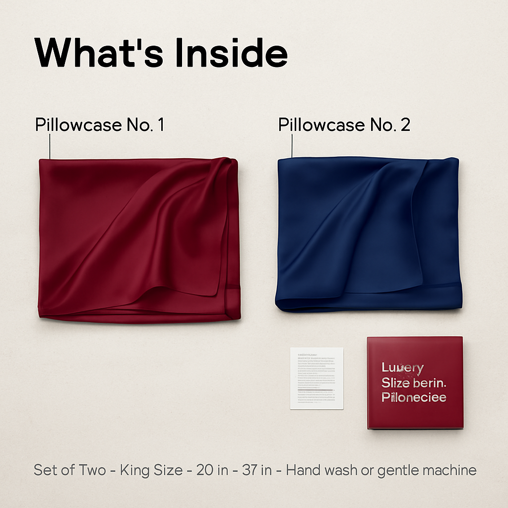 Silky Satin King Pillowcase Set for Luxurious Sleep