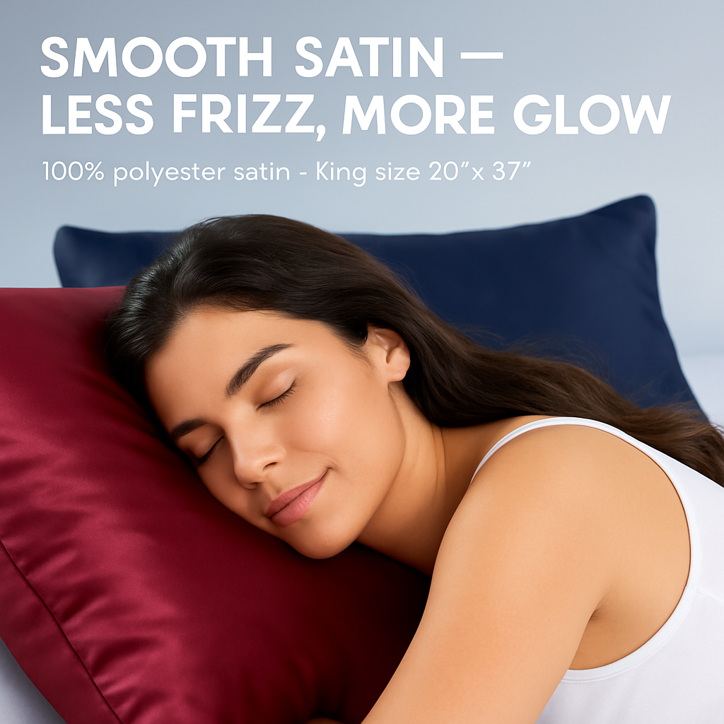 Silky Satin King Pillowcase Set for Luxurious Sleep