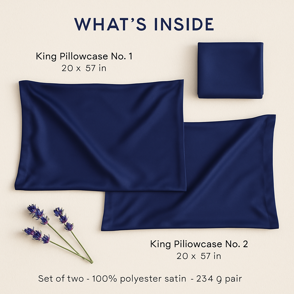 Silky Satin King Pillowcase Set for Luxurious Sleep