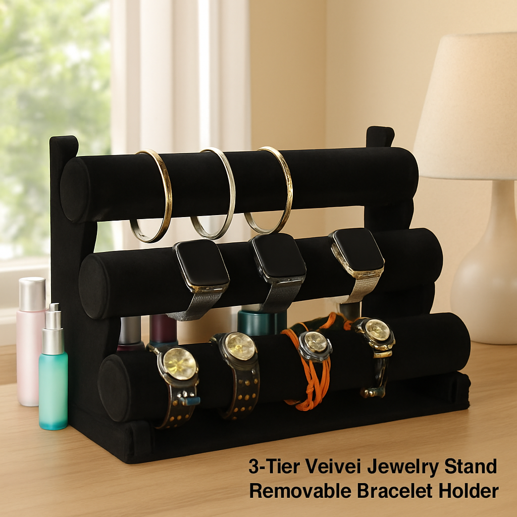 Velvet Jewelry Stand for Bracelets and Watches
