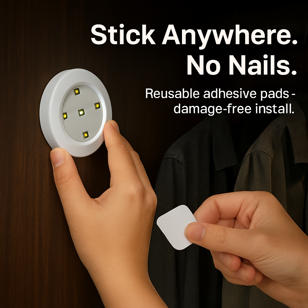 Cordless Closet Lamp with Remote Night Light