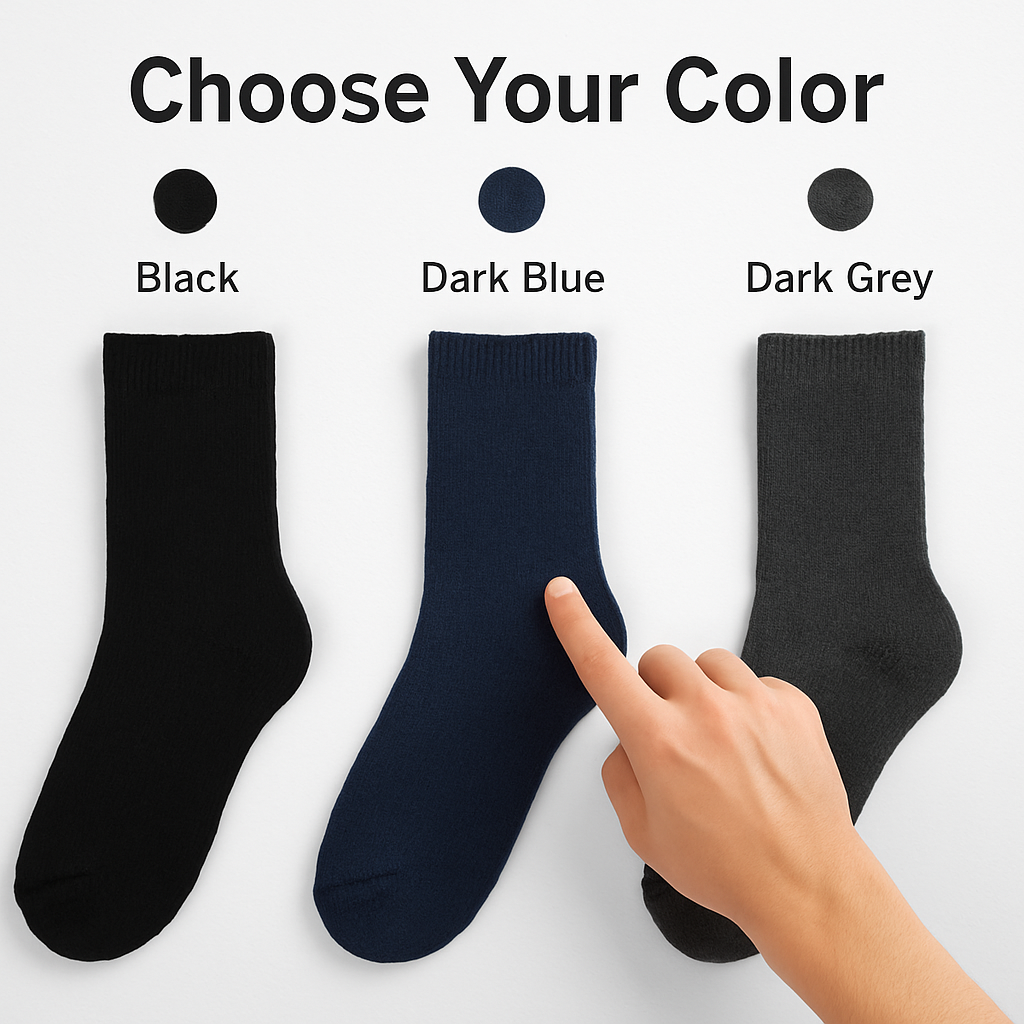 Men's Warm Wool Socks – Soft, Thermal Comfort (3 Pairs)