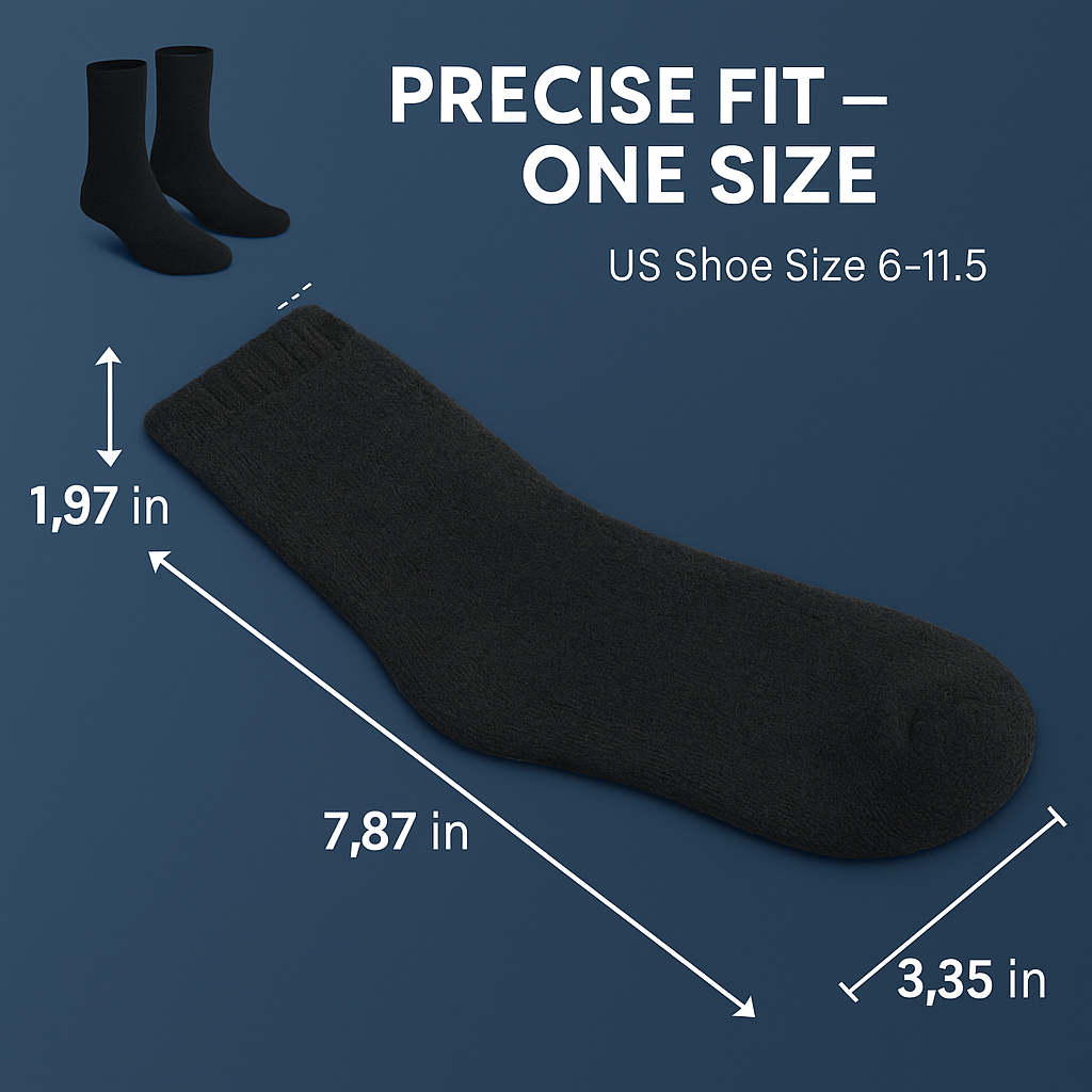 Men's Warm Wool Socks – Soft, Thermal Comfort (3 Pairs)