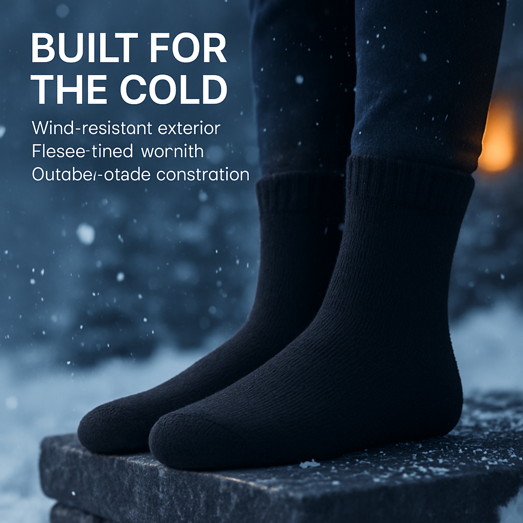Men's Warm Wool Socks – Soft, Thermal Comfort (3 Pairs)