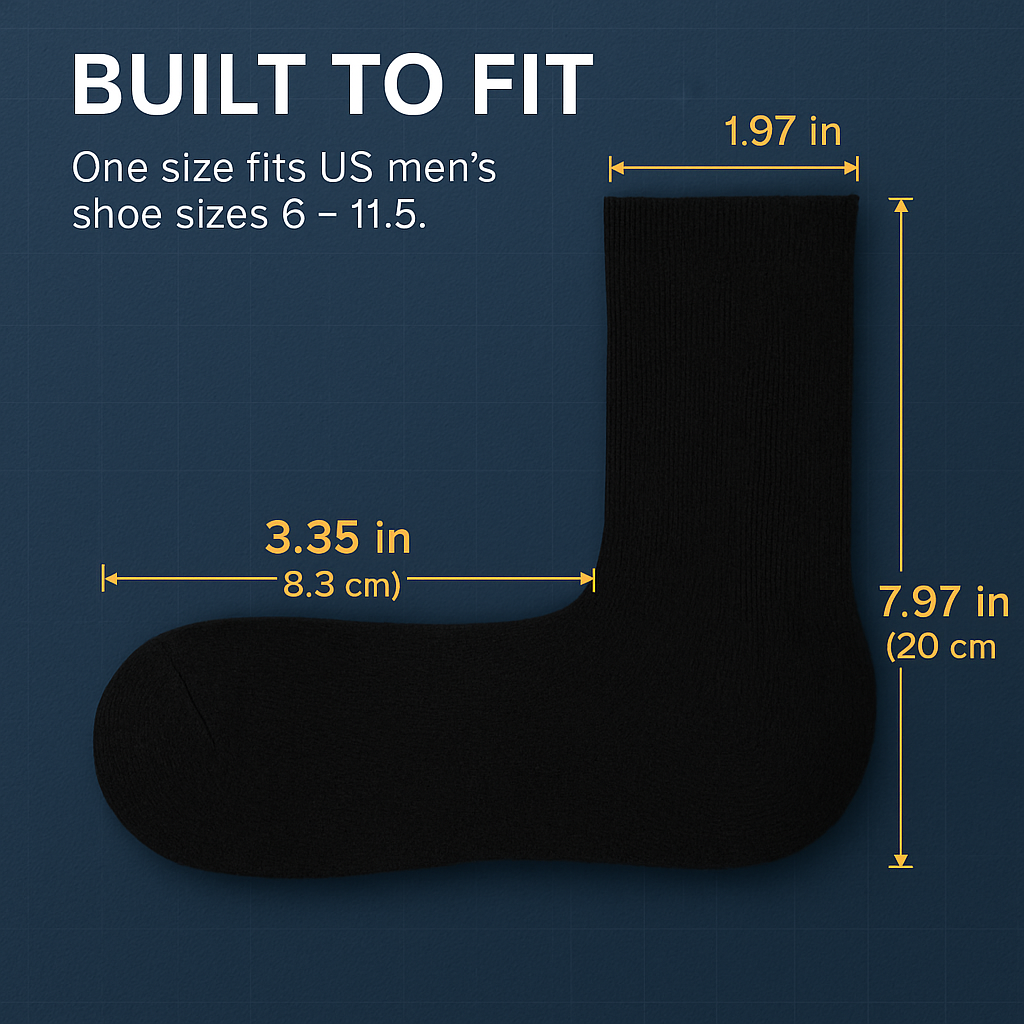 Men's Warm Wool Socks – Soft, Thermal Comfort (3 Pairs)