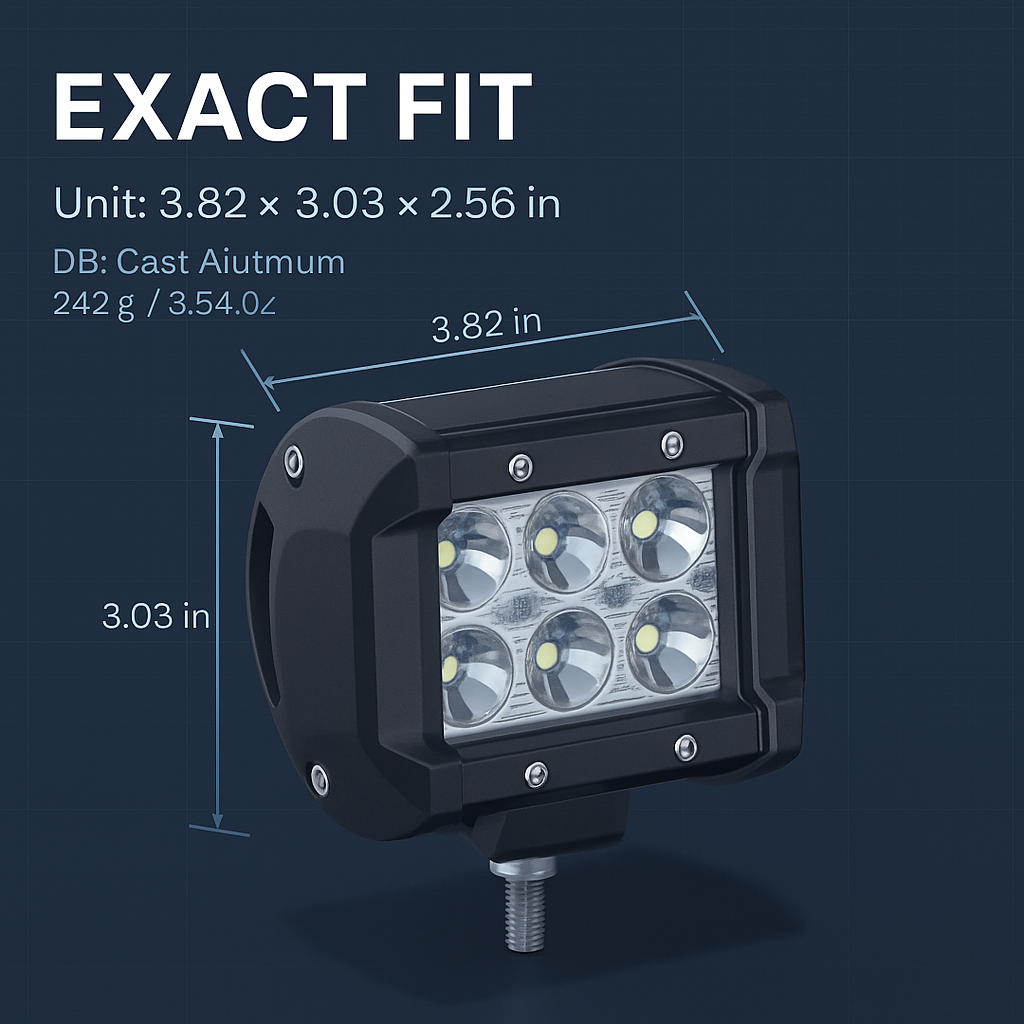 Dual Row LED Waterproof Spot Light Pod Cube