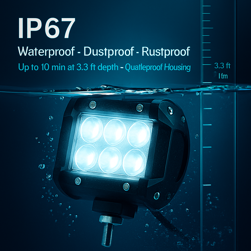 Dual Row LED Waterproof Spot Light Pod Cube