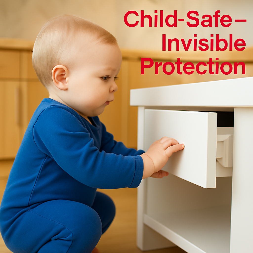 Magnetic Cabinet Locks for Child Safety - Easy Access