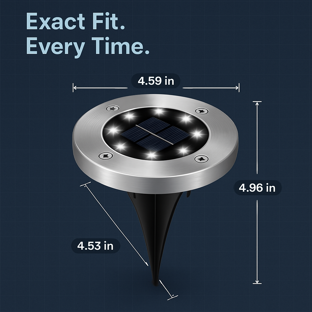 Solar Powered Ground Light for Outdoor Path and Lawn