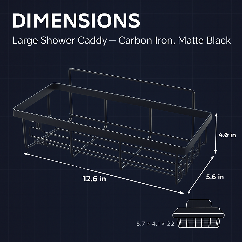 5 Pack Shower Caddy Shelves with 18 Inbuilt Hooks Rustproof Wall-Mounted Storage Shelves for Bathroom Dorm Kitchen Adhesive Bathroom Organizer for Sha