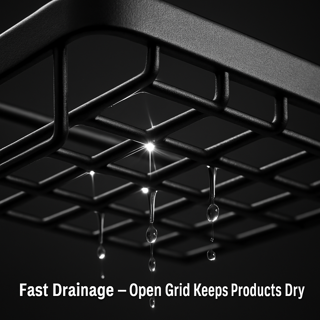 5 Pack Shower Caddy Shelves with 18 Inbuilt Hooks Rustproof Wall-Mounted Storage Shelves for Bathroom Dorm Kitchen Adhesive Bathroom Organizer for Sha