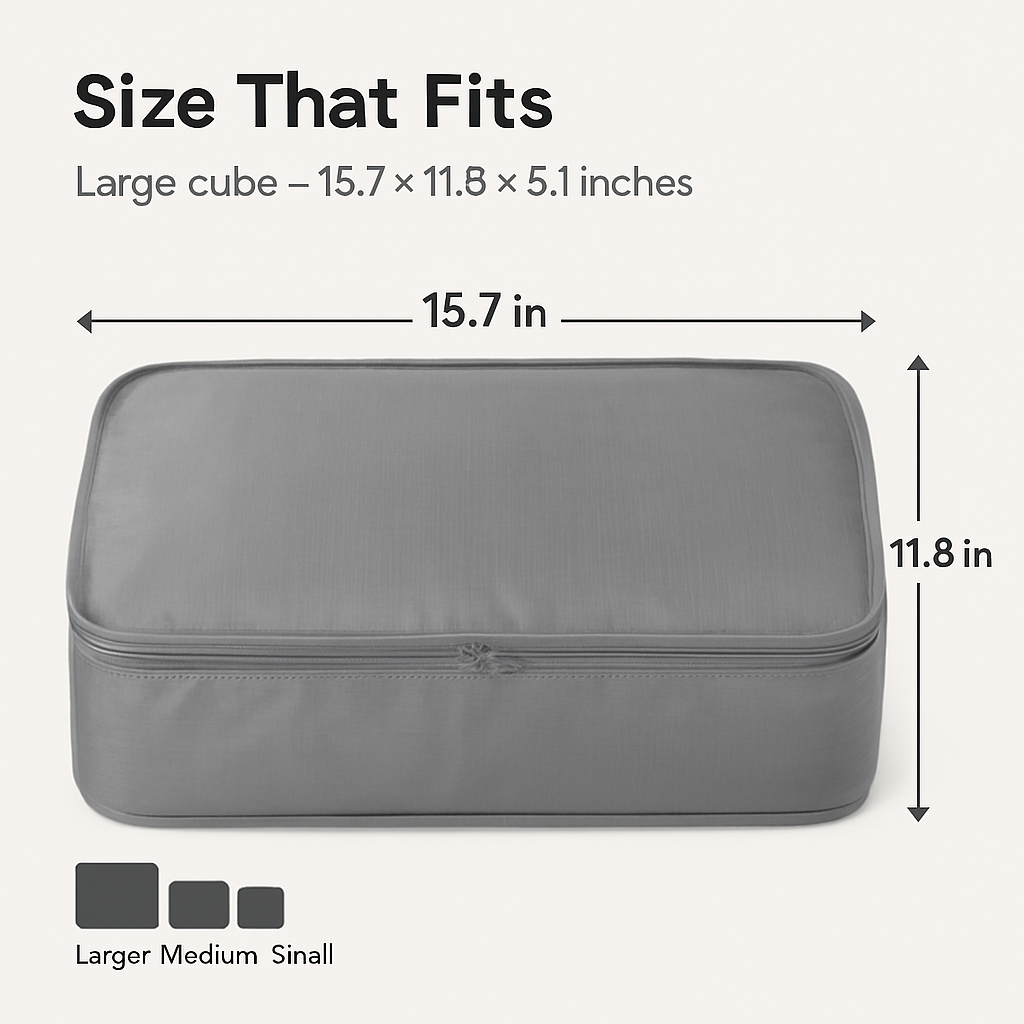 Storage Bags with Packing Cubes for Travel