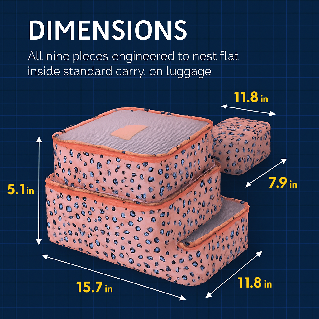 Storage Bags with Packing Cubes for Travel