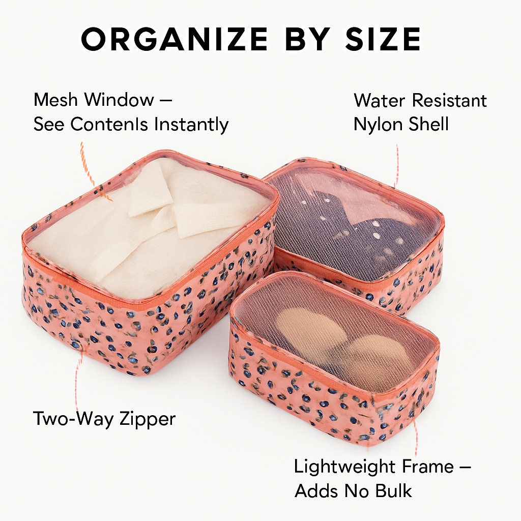 Storage Bags with Packing Cubes for Travel