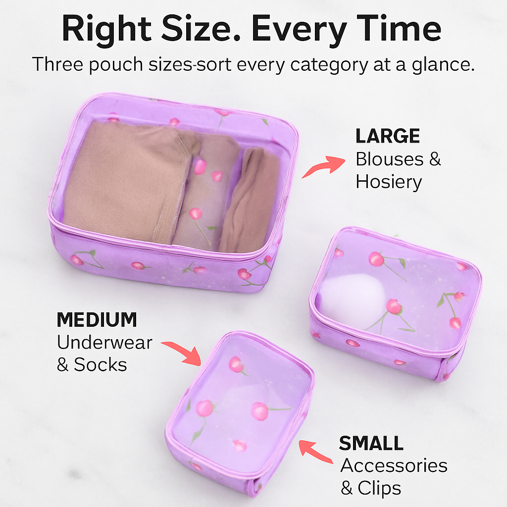 Storage Bags with Packing Cubes for Travel
