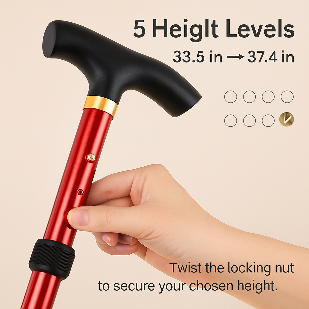 Folding Walking Cane for Travel and Comfort