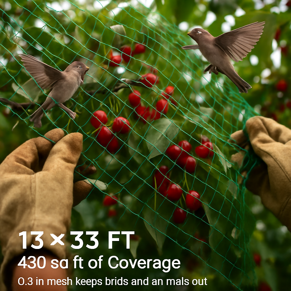 Garden Netting for Plants and Crops to Protect from Birds