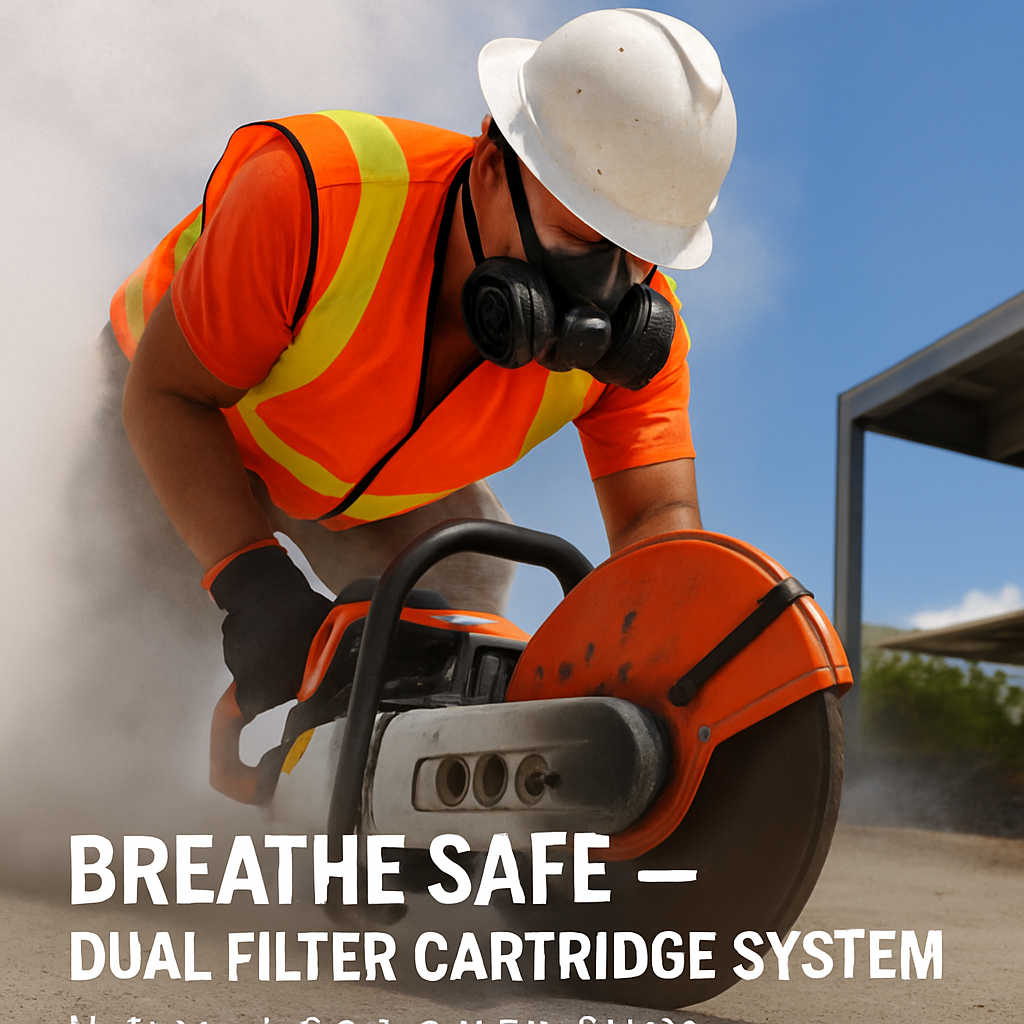 Respirator Mask with Dual Filtration for Dust