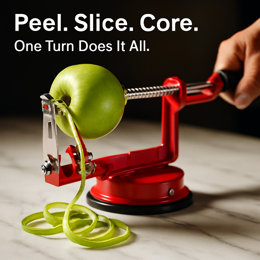 Apple Peeler Slicer Core with Suction Base 3 in 1